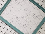 Serene lighter turquoise wall mounted bulletin with a neutral linen fabric, Available in Modern, Traditional, or Ornate Style of Frame and Small to Large Size, Agave