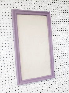 Radiant amethyst purple framed fabric bulletin board for wall hanging, Available in Modern, Traditional, or Ornate Frame Style in small to large sizes.