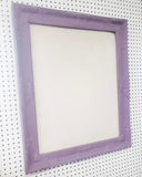 Radiant amethyst purple framed fabric bulletin board for wall hanging, Available in Modern, Traditional, or Ornate Frame Style in small to large sizes.