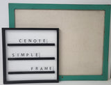 Playful and Bright Turquoise Linen Pin Board - Customizable Frames and Sizes in Small to Large sizes perfect for a Dorm Room or Kid's Room, Cenote Green