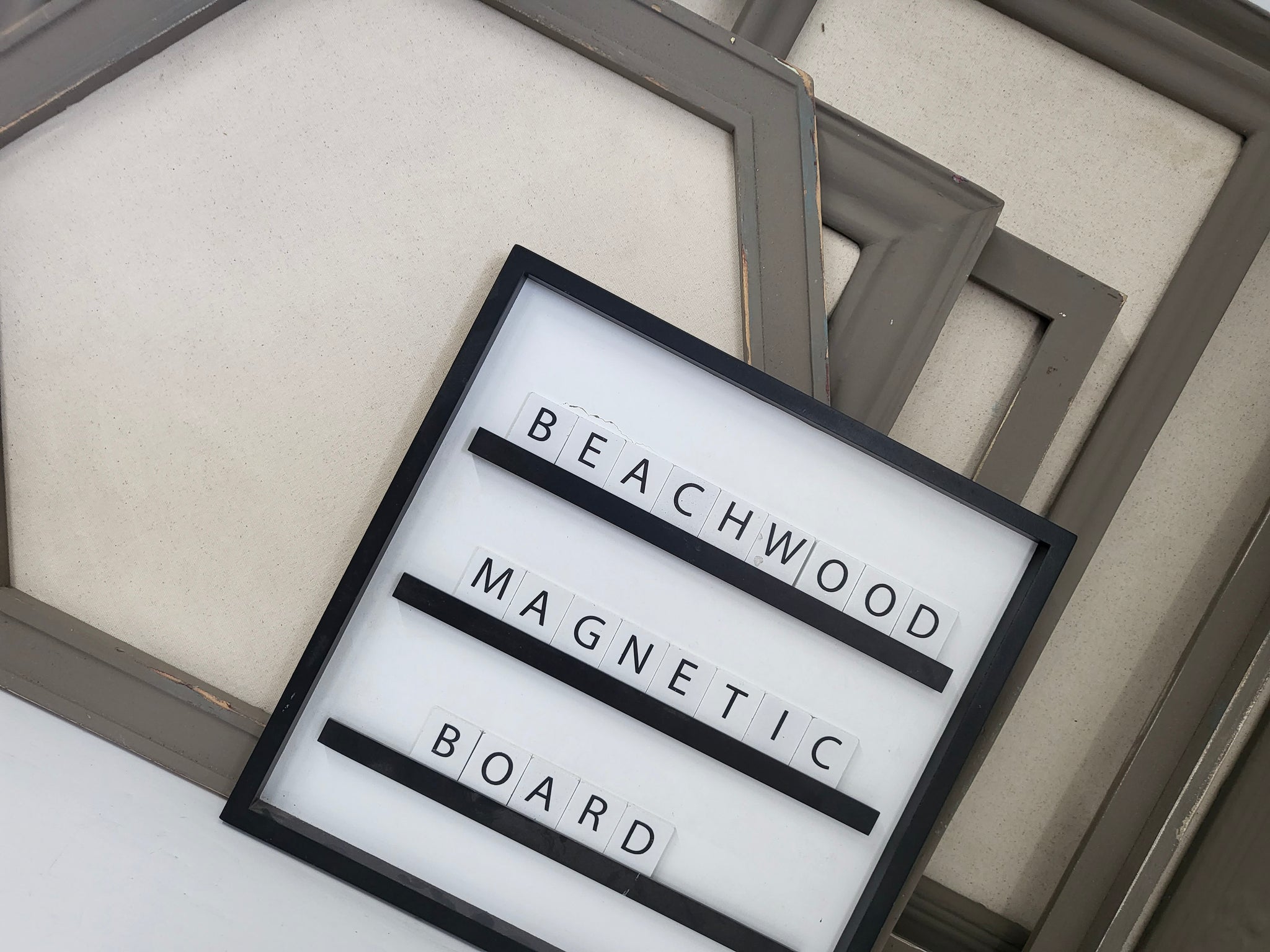 Pinboard Lettering Large Modern farmhouse neutral greige large pinboard for home, office, or mu ...