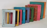Timeless vintage 3.5 x 5 picture frame, Inviting custom painted modern engagement photo frame