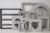 Curated Vintage Light Gray Picture Frame Set for Gallery Wall Art, Unique and Decorative Wall Collage Picture Frames