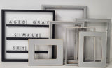Curated Vintage Light Gray Picture Frame Set for Gallery Wall Art, Unique and Decorative Wall Collage Picture Frames