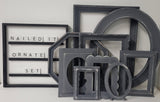 Decorative Collection of Darker Gray Picture Frames for a Gallery Wall, Assorted Eclectic Photo Frames for Wall Collage with glass and backing or open