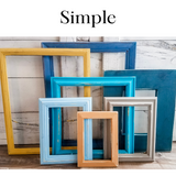 Coordinating Vibrant Easy Change Artwork Picture Frames for Wall Decor, Mix and Match Colorful, Cheery Gallery Wall Picture Frames with a Coastal Feel