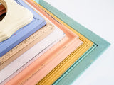 Mismatched Playful Pastel Gallery Picture Frame Wall Set, Assorted Light Colored Eclectic Photo Frame Collage