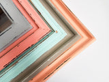 Serene Muted Rainbow Multi Picture Frames for Artwork, Dreamy and Cute Family Portrait Picture Frames