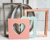 Serene Muted Rainbow Multi Picture Frames for Artwork, Dreamy and Cute Family Portrait Picture Frames
