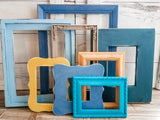 Coordinating Vibrant Easy Change Artwork Picture Frames for Wall Decor, Mix and Match Colorful, Cheery Gallery Wall Picture Frames with a Coastal Feel