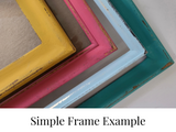 Timeless vintage 3.5 x 5 picture frame, Inviting custom painted modern engagement photo frame