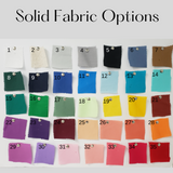 the dezign shoppe solid color fabric option chart