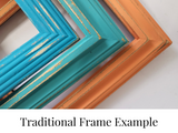 Timeless vintage 3.5 x 5 picture frame, Inviting custom painted modern engagement photo frame
