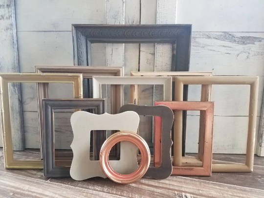 Beautiful Metallic and Mixed Brown Decorative Picture Frames for a Gallery Wall Collage