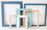 Serene coastal mismatched, decorative wall frames with a beachy vibe for an eclectic gallery wall