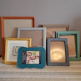 Assorted stylish earthy, desert inspired fun frames for picture montage, Cool eclectic grouping of standard size photo frame, Salvador
