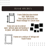Neutral and colorful funky coordinating variety of picture frames for a bedroom, office or mudroom, Trenton