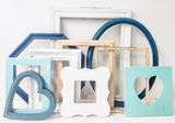 Serene coastal mismatched, decorative wall frames with a beachy vibe for an eclectic gallery wall