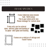 Decorative Collection of Darker Gray Picture Frames for a Gallery Wall, Assorted Eclectic Photo Frames for Wall Collage with glass and backing or open