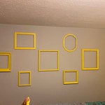 Assorted Yellow Picture Frames for Wall Art, Mix and Match Kids Artwork Display for Gallery Wall