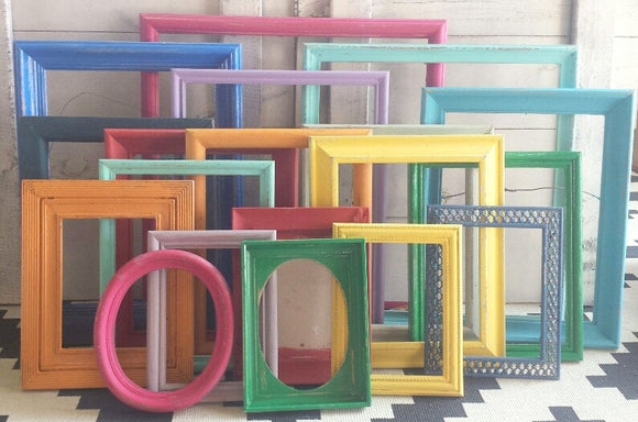 Colorful and Unique Gallery Wall Frames featured in HGTV Magazine, Cheerful and Fun Kids Artwork Display Picture Frames