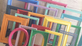Colorful and Unique Gallery Wall Frames featured in HGTV Magazine, Cheerful and Fun Kids Artwork Display Picture Frames