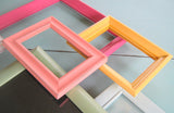 Fun Wall Collage with a Mix of Rainbow Colors for a Cheerful, Eclectic Kids Artwork Display