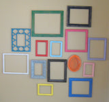 Colorful and Unique Gallery Wall Frames featured in HGTV Magazine, Cheerful and Fun Kids Artwork Display Picture Frames